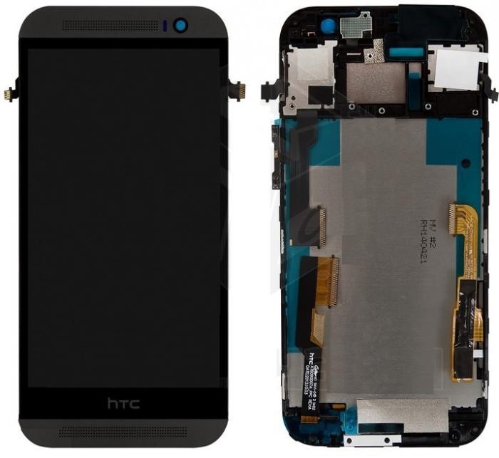 Дисплей для HTC One M8 с сенсором и рамкой черный - 547401
