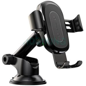 Автодержатель c бездротовою зарядкою Baseus Wireless Fast Charger Gravity Car Mount (osculum type) WXYL-A01 Чорний - 561139 Автодержатель c бездротовою зарядкою Baseus Wireless Fast Charger Gravity Car Mount (osculum type) WXYL-A01 Чорний - 561139