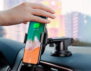 Автодержатель c бездротовою зарядкою Baseus Wireless Fast Charger Gravity Car Mount (osculum type) WXYL-A01 Чорний - 561139 Автодержатель c бездротовою зарядкою Baseus Wireless Fast Charger Gravity Car Mount (osculum type) WXYL-A01 Чорний - 561139