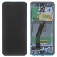 Дисплей для Samsung G980 Galaxy S20, G981 S20 5G с сенсором и рамкой Голубой Оригинал GH82-22123D