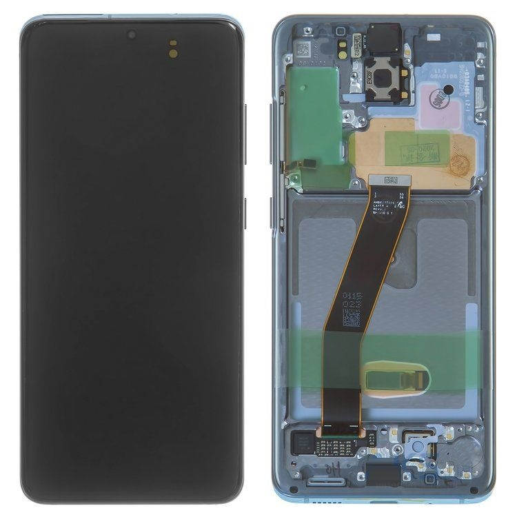 Дисплей для Samsung G980 Galaxy S20, G981 S20 5G с сенсором и рамкой Голубой Оригинал GH82-22123D - 565414
