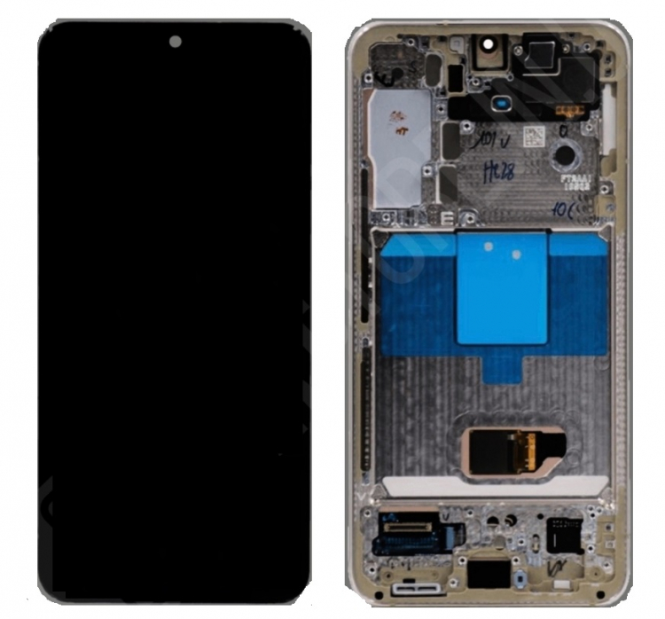 Дисплей Samsung S901 Galaxy S22 с сенсором и рамкой фиолетовый оригинал GH82-27520C - 566161