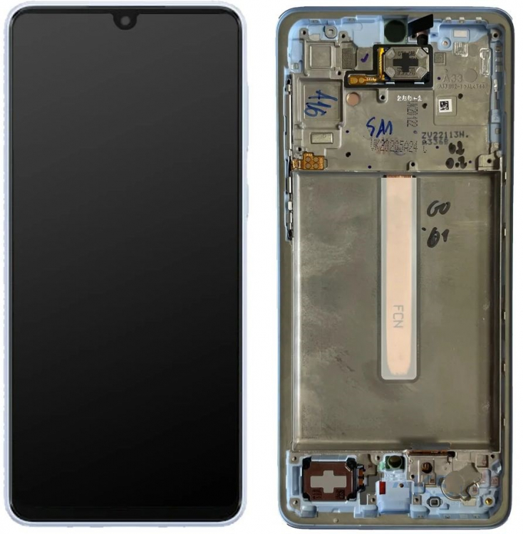 Дисплей Samsung A336 Galaxy A33 5G (2022) с сенсором и рамкой Синий оригинал - 908668