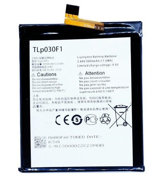 Аккумулятор для Alcatel TLp030F1, TLp030F2, OT-6070, OT-6070K, OT-6070O, OT-6070Y - 557765