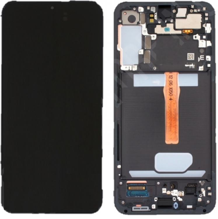 Дисплей Samsung S906 Galaxy S22 Plus с сенсором и рамкой черный оригинал GH82-27500A - 566162