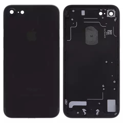 Корпус для iPhone 7, черный, с держателем SIM-карты, с боковыми кнопками, матовый, Black Matte - 910751