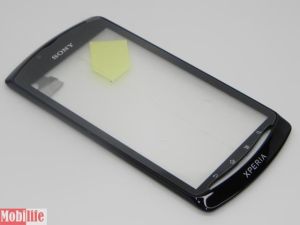 Сенсорное стекло (тачскрин) для Sony MT25i Xperia Neo L с рамкой черный Оригинал