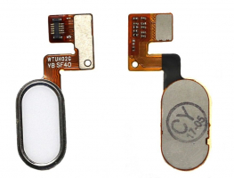 Шлейф Meizu M3 Note (M681H, M681Q, M681C) кнопки Home (10 pin) Серебристый