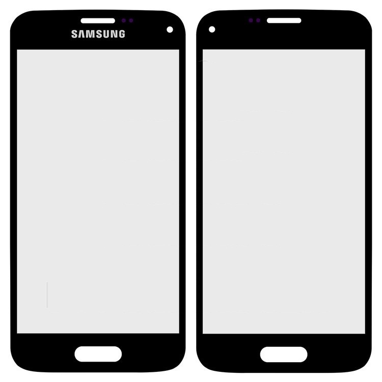 Стекло дисплея для ремонта Samsung G800h, G800f, G800e Galaxy S5 Mini черный - 543065