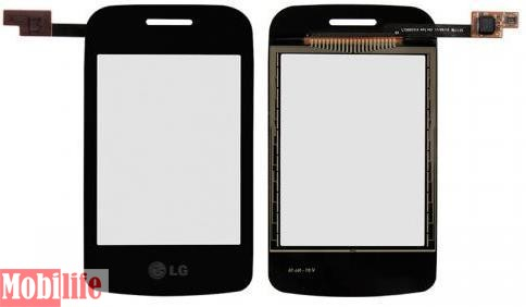 Сенсорное стекло (тачскрин) для LG T565 черный