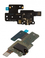 Шлейф Huawei MediaPad X1 коннектора наушников с компонентами