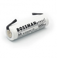 Акумулятор промисловий Bossman AA 1.2V 1000mAh (з контактами)