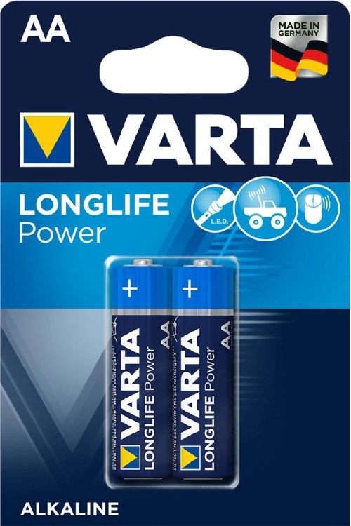 Батарейка Varta AA LR06 2шт Longlife Power (04906121412) Цена 1шт. - 201886