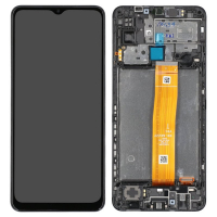 Дисплей для Samsung M127 Galaxy M12 2021 с сенсором и рамкой Черный Оригинал GH81-25042A