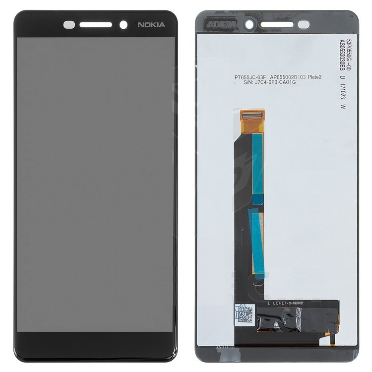 Дисплей для Nokia 6.1 Dual Sim (TA-1043, TA-1050 ) с сенсором Черный - 557470