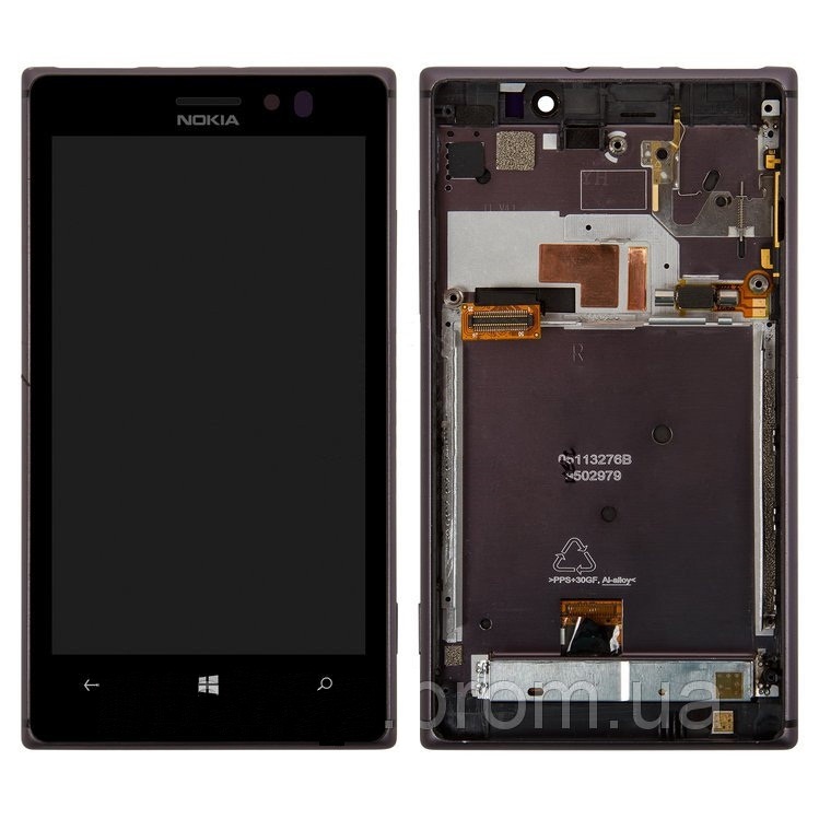 Дисплей для Nokia Lumia 925 с сенсором и рамкой черный - 548103