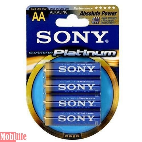Батарейка Sony AA LR06 Stamina Platinum 4 шт. Цена 1шт. - 201027