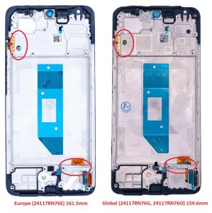 Дисплей Xiaomi Redmi Note 14 4G с сенсором и рамкой, Midnight Black, оригинал (161,5 мм) - 924777