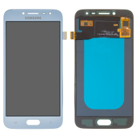 Дисплей для Samsung J250 Galaxy J2 (2018) с сенсором серебристый, голубой (Oled)