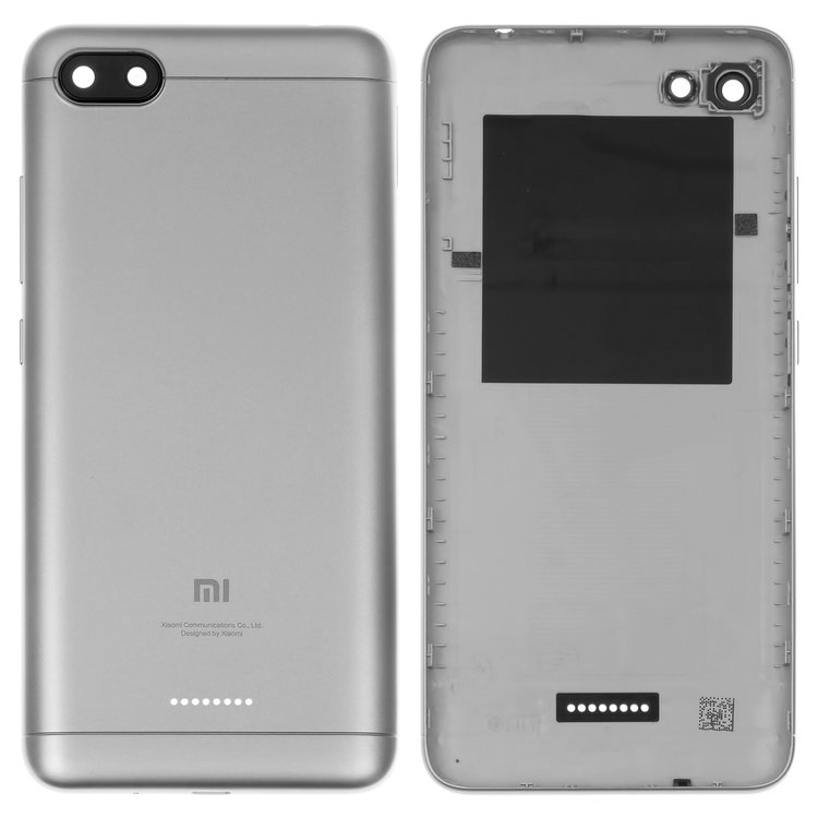 Задняя крышка Xiaomi Redmi 6A серая на 1 SIM-карту - 558764