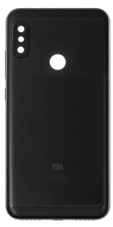 Задняя крышка Xiaomi Mi A2 Lite, Redmi 6 Pro со стеклом камеры, черный - 913842