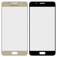 Стекло дисплея для ремонта Samsung A5100 Galaxy A5 (2016), A510F, A510FD, A510M, A510Y Золотистое