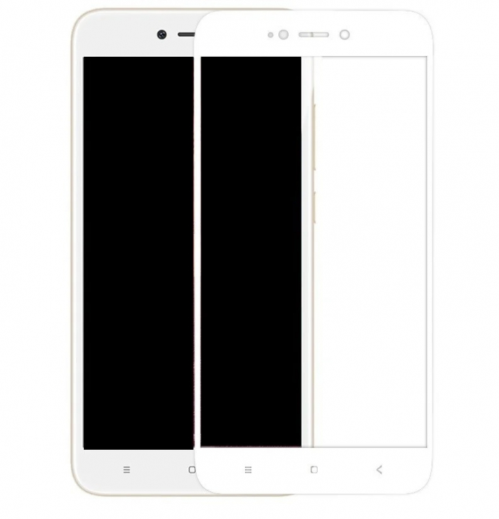 Защитное стекло Xiaomi Redmi 4x, Redmi 5A, Redmi GO, 3D Белый - 561445