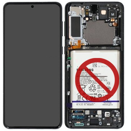 Дисплей для Samsung G996 Galaxy S21 Plus с сенсором и рамкой Черный (Phantom Black) Оригинал GH82-24744A, GH82-24555A, GH82-24505A - 564228