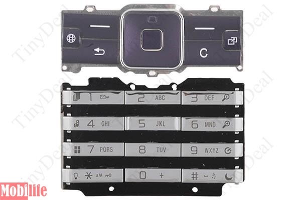 Клавиатура (кнопки) для Sony Ericsson K770 Серебро - 524978
