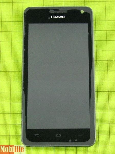 Дисплей (экран) для Huawei Honor 2 U9508 с сенсором, передней панелью черный - 537639