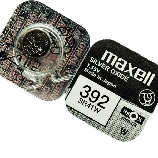 Батарейка часовая Maxell 392, V392, SR41W, SR736W, SR41, 247B - 201819