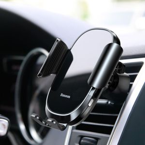Автодержатель Baseus Smart Car Mount Cell Phone Holder SUGENT-ZN01 Чорний (на грати воздуховода) - 561145