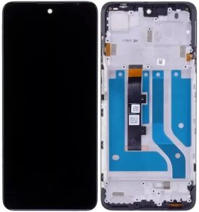 Дисплей Motorola XT2139 Moto Edge 20 Lite с сенсором и рамкой, black (OLED) - 929525