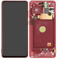 Дисплей для Samsung N770 Galaxy Note 10 Lite с сенсором и рамкой Красный Оригинал GH82-22055C
