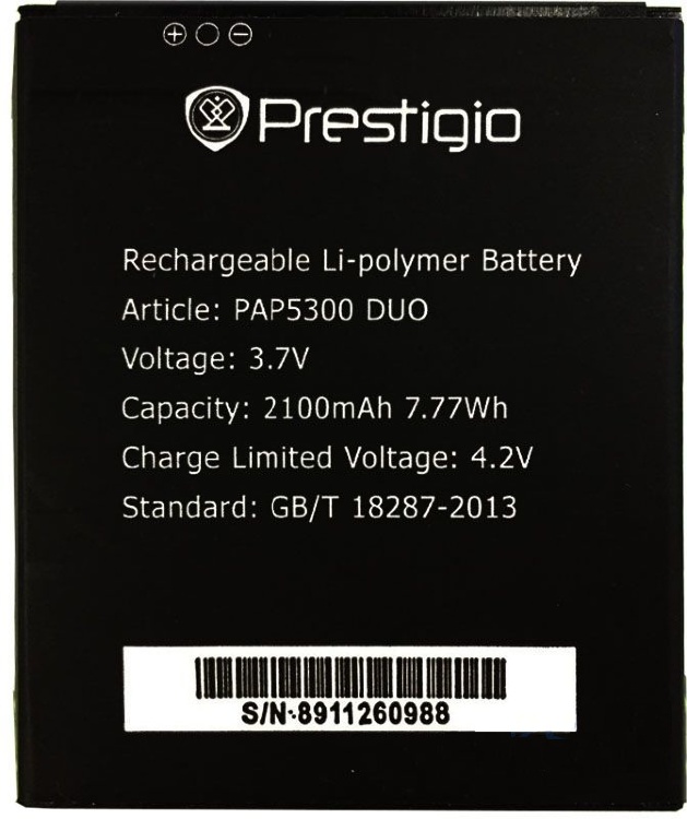Аккумулятор для Pioneer B210, E90W, Prestigio MultiPhone PAP5300 Duo 2100mAh - 546616
