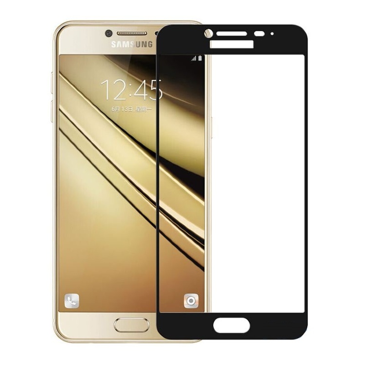 Защитное стекло Samsung A750 Galaxy A7 2018, 3D Черный - 557072