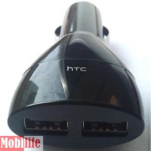 Автомобільний зарядний HTC CC-C300 1A Dual slot - 508605
