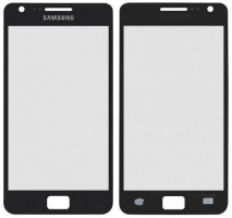 Стекло дисплея для ремонта Samsung i9100 Galaxy S2 черное