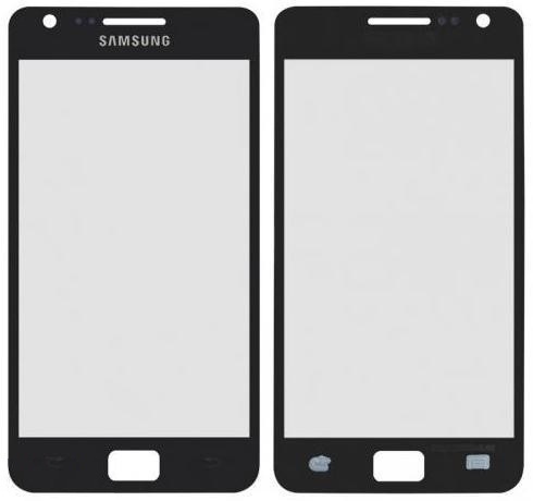 Скло дисплея для ремонту Samsung i9100 Galaxy S2 чорне - 538639