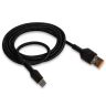 Дата-кабель USB XO NB55 5.0A Type-C тканинний black - 914547