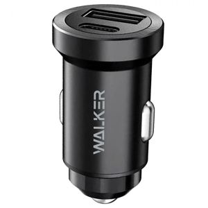 Автомобильное зарядное устройство WALKER WCR-25 (PD 3A, QC3.0, 3A - 36W) black - 919209