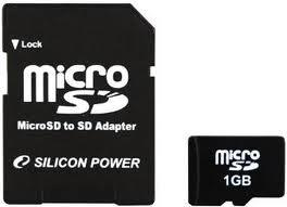 Silicon Power 1 Gb microSD + SD Adapter