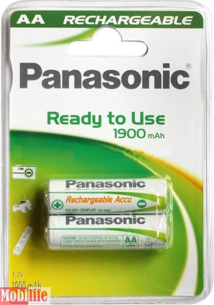 Аккумулятор Panasonic AA R06 Ready to Use 1900mAh NiMh 2шт Цена 1шт. - 540095