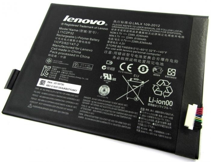 Аккумулятор для Lenovo (L11C2P32, L12D2P31) IdeaPad S6000, IdeaTab A10-70 (A7600), A7-10 6340mAh, Оригинал - 541485