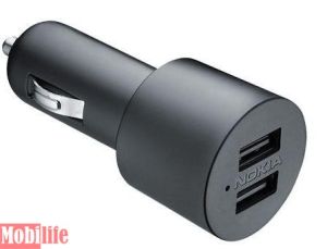Оригінальна автомобільний зарядний пристрій Nokia DC-20 Dual USB - 525786