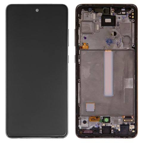 Дисплей Samsung M525 Galaxy M52 2021 с сенсором и рамкой, черный, оригинал, GH82-25524A - 910463