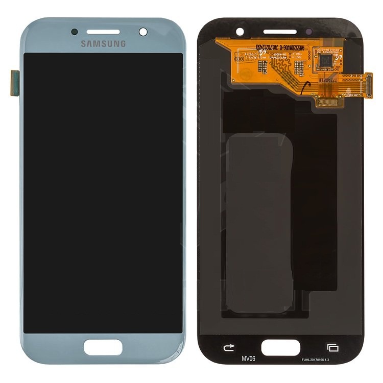 Дисплей для Samsung A520 Galaxy A5 2017 c сенсором голубой (light blue) TFT - 558668