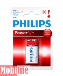 Батарейка Philips Powerlife 9V крона 6LR61P1B 6F22 - 510299