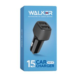 Автомобильное зарядное устройство WALKER WCR-31 (2USB - 15W) black - 919211