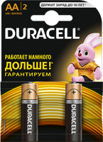 Батарейка Duracell AA LR06 bat Alkaline 2шт Basic Цена упаковки.